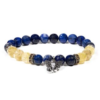 Pulsera Lapislázuli y Cuarzo Rutilado