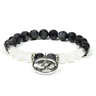 Pulsera Labradorita y Ágata Blanca