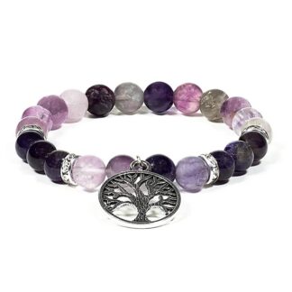 Pulsera Fluorita y Amatista
